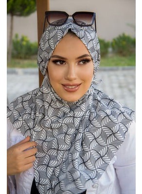 Aişe Tesettür Aisha Hijab Patterned Ready Shawl Scarf  - Image 3