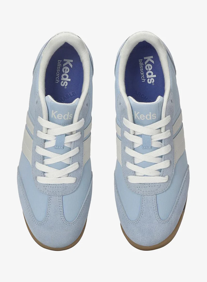 Keds  Keds Women's Revival Leather Slip-on Sneaker – Retro Arch Support, Two-Tone Casual Shoe Blue for Women | Best Price UAE