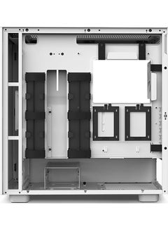 NZXT H7 - CM-H71BW-01 - ATX Mid Tower PC Gaming Case - Front I/O USB Type-C Port - Quick-Release Tempered Glass Side Panel - White  - Image 4