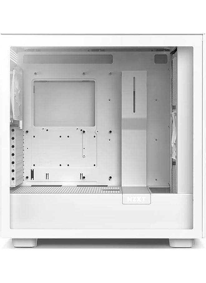 NZXT - H7 - CM-H71BW-01 - ATX Mid Tower PC Gaming Case - Front I/O USB Type-C Port - Quick-Release Tempered Glass Side Panel - White - Image 1