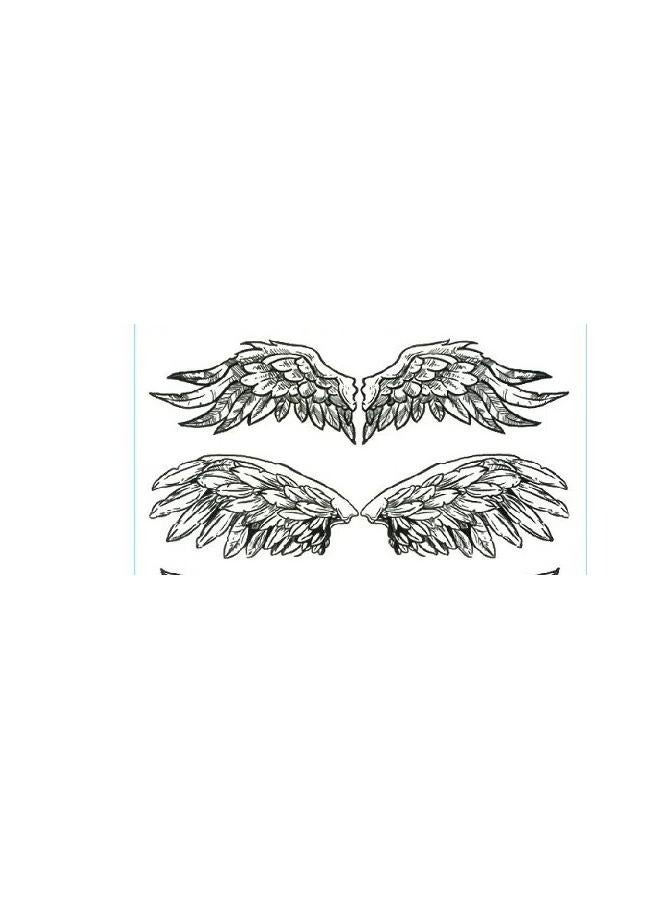 2 Piece Waterproof Temporary Tattoo Stickers Black- of Wing Tattoo Stickers Black Water Transfer Stickers Water Tattoo Stickers - Image 5