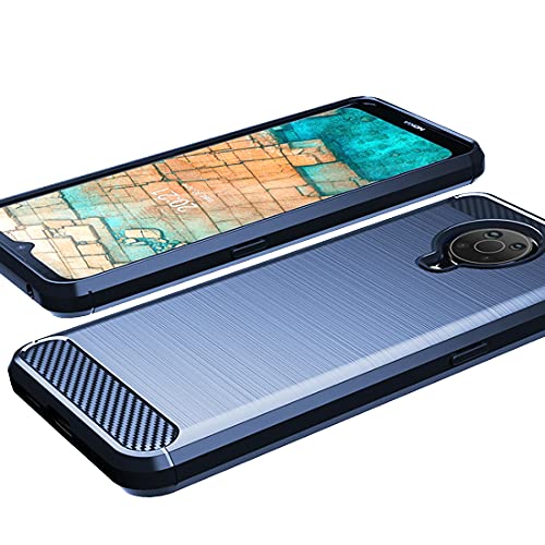 Osophter for Nokia G10 Case,Nokia G20 Case with 2pcs Screen Protector Shock-Absorption Flexible TPU Rubber Protective Cell Phone Cover(Navy Blue) - Image 4