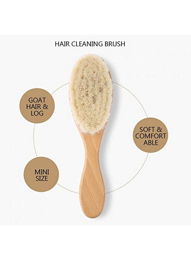 AYNEFY Wooden Hair Cleaning Brushhair Brush Soft Goat Hair Oil Head Brush Hairbrushhair Styling Carving Cleaning Brush For Men Women - Image 5