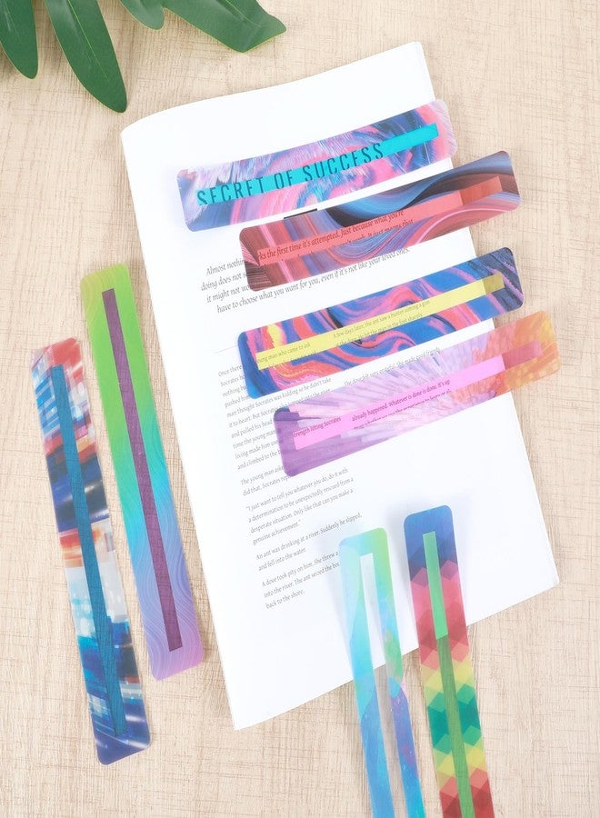 Ymapinc 8Pcs Guided Reading Strips,Reading Trackers for Kids Dyslexia Tools Bookmarks Line Readers for Students Highlighter Trackers Teacher Education Supplies - Image 3