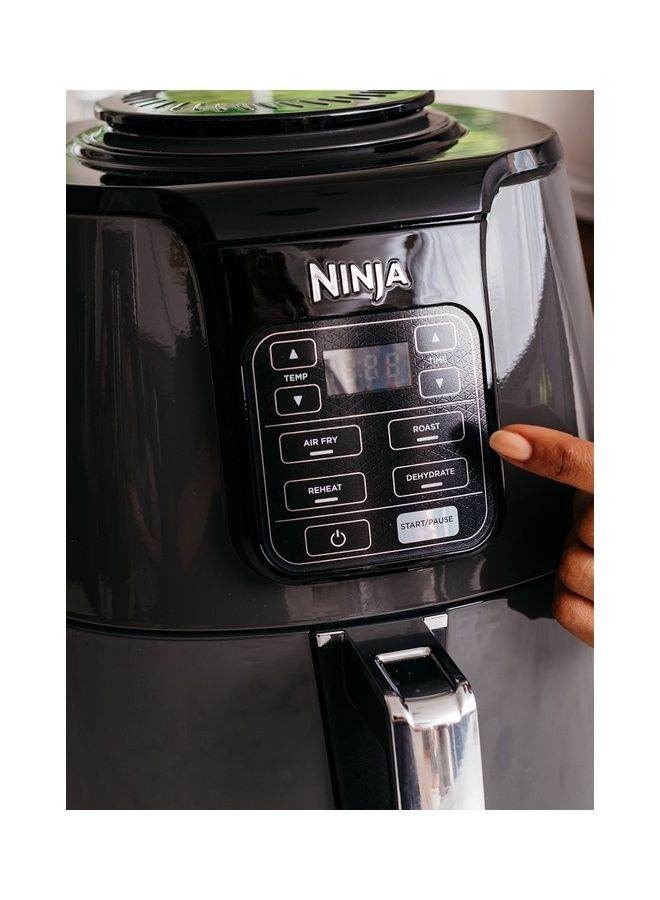 Ninja Air Fryer, 3.8L, 4-In-1, Uses No Oil, Air Fry, Roast, Reheat, Dehydrate, Non-Stick, Dishwasher Safe Basket, Cooks 2-4 Portions, Digital 3.8 L 1550 W AF100ME Grey & Black - Image 3