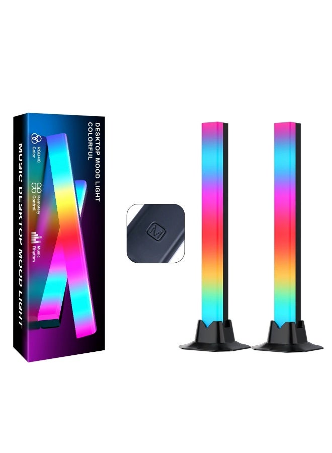 الصوت منشط RGB LED ضوء بار، الموسيقى مزامنة لون تغيير مصباح المزاج المحيط، عمودي وأفقي يمكن وضع غرفة الألعاب الخلفية، ضوء ديكور مدعوم بواسطة USB للتلفزيون والمكتب وغرفة النوم والديكور الحفلة - Image 1