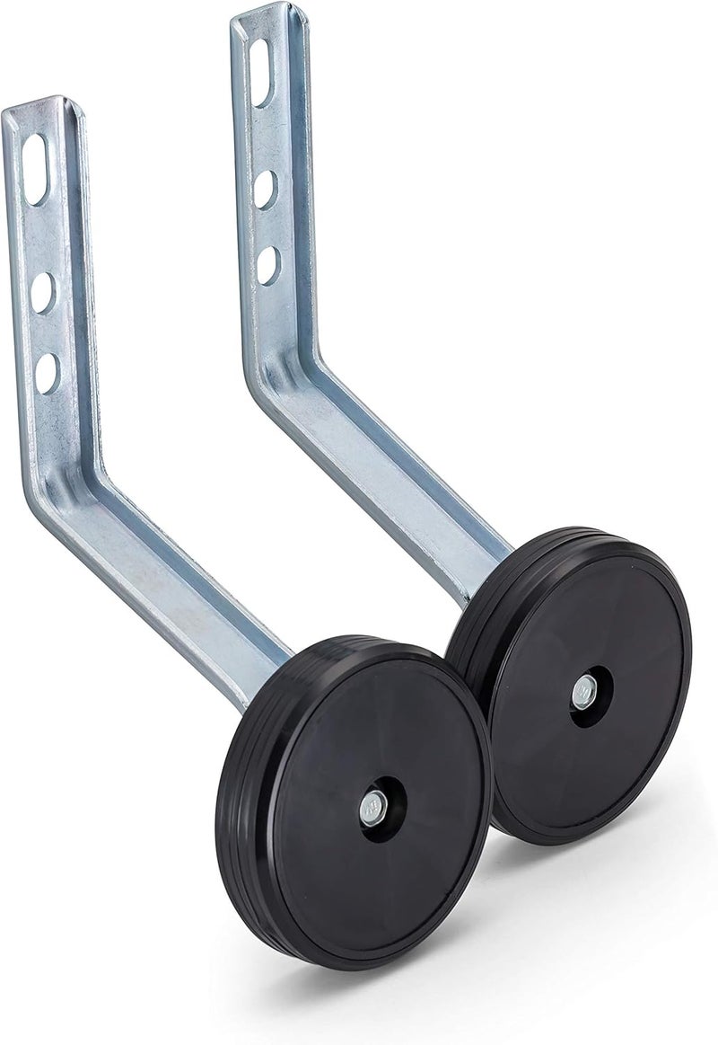 SCHWINN عجلات تدريب للدراجات للأطفال، تناسب دراجات بعجلات 12، 14، 16، 18، 20 بوصة، حوامل فولاذية متينة، سهلة التعديل، تشمل مجموعتين من الملصقات - Image 1