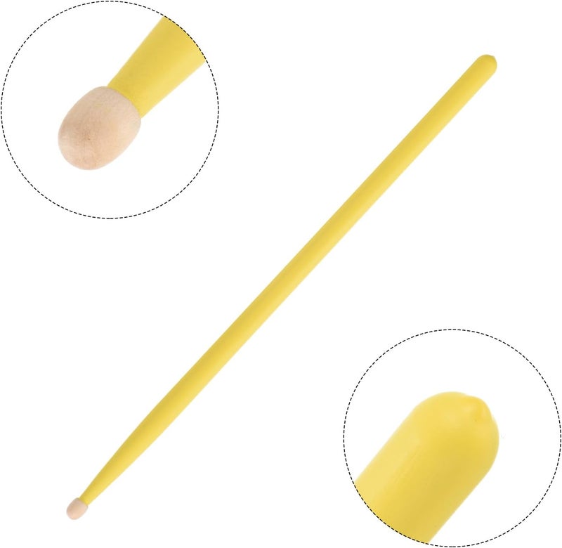 QUARKZMAN 1 Pair Maple Drumsticks with Non-Slip Handles 7A Yellow Classic Wooden Drum Stick for Musical Instrument Percussion - Image 4