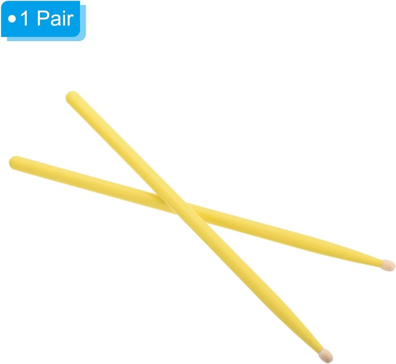 QUARKZMAN 1 Pair Maple Drumsticks with Non-Slip Handles 7A Yellow Classic Wooden Drum Stick for Musical Instrument Percussion - Image 3