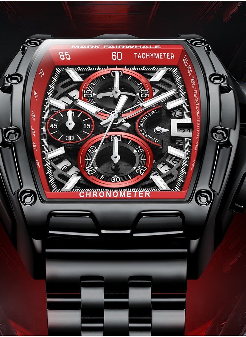 Mark Fairwhale - Men's Watches Quartz Luxury Waterproof Metal Strap Watches Sports Watches Men's Waterproof Watches Men's Automatic Watch Chronographs - Image 1