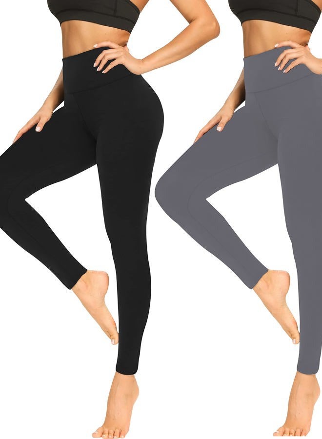 FULLSOFT Soft Leggings for Women - High Waisted Tummy Control No See Through Workout Yoga Pants - Image 1