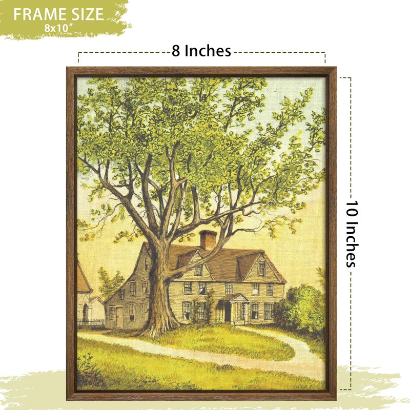 Abtgt 8x10 Canvas Floating Frame with 0.9" Deep, Brown Floater Frame for Canvas Paintings with Adhesive, Vertical or Horizontal Wall Art frame for Prints Oil Painting Diamond Decor, 1 Pack. - Image 5