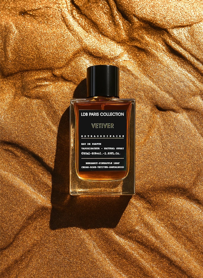 LDB Paris Collection Vetiver 85ml | Luxury Perfume for Men& Women with Citrus & Woody Notes | Long Lasting & Fresh Eau De Parfum