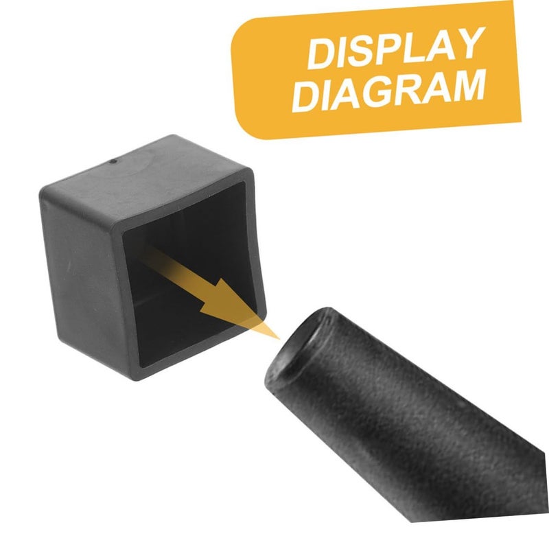 24pcs Plastic Chair Leg Protectors Square 35x35mm Thickened Non Slip Floor Covers - Image 4