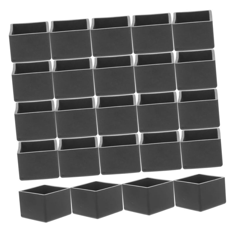 24pcs Plastic Chair Leg Protectors Square 35x35mm Thickened Non Slip Floor Covers - Image 2