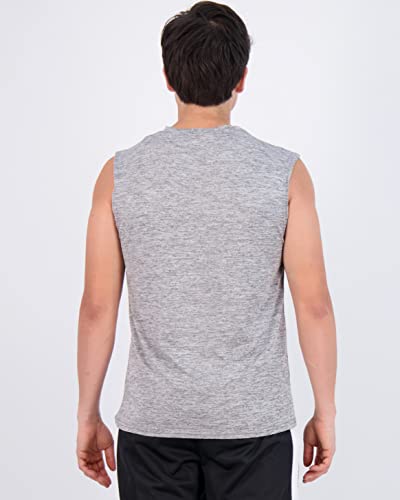REALESSENTIALS Real Essentials 3 & 5 Pack:Men's Dry Fit Workout Running Tank Top Gym Sleeveless Muscle Athletic Shirt, Standard, Medium, Regular Size - Set B - Image 4