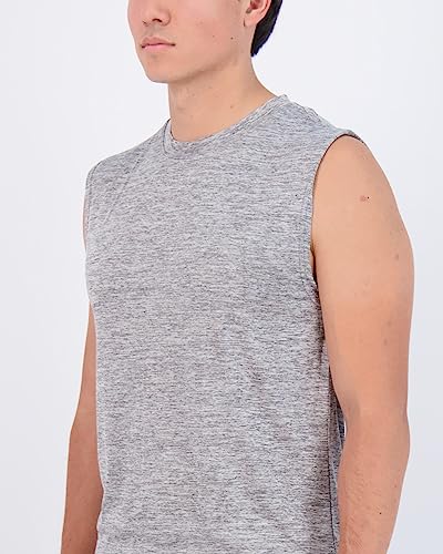 REALESSENTIALS Real Essentials 3 & 5 Pack:Men's Dry Fit Workout Running Tank Top Gym Sleeveless Muscle Athletic Shirt, Standard, Medium, Regular Size - Set B - Image 3