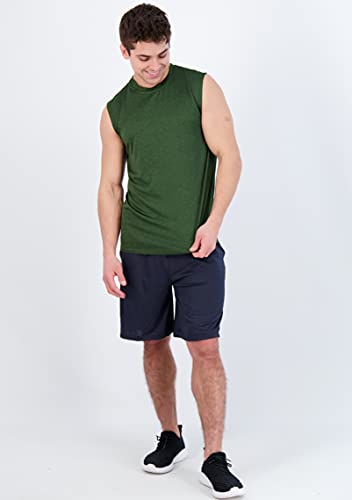 REALESSENTIALS Real Essentials 3 & 5 Pack:Men's Dry Fit Workout Running Tank Top Gym Sleeveless Muscle Athletic Shirt, Standard, Medium, Regular Size - Set B - Image 5