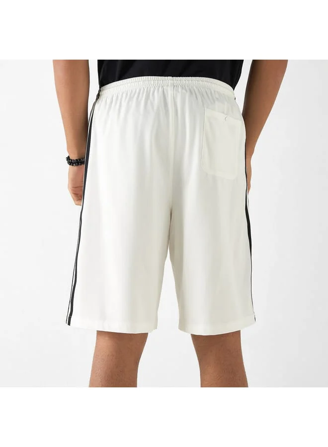 Kappa Kappa Striped Shorts with Drawstring Closure and Pockets
