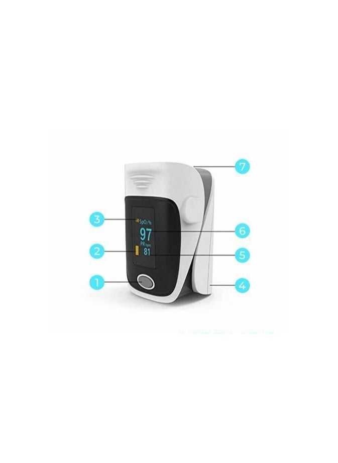 Generic Digital Finger Pulse Oximeter Heart Rate Detector Finger Clip Pulse Oximeter Monitor  - Image 3