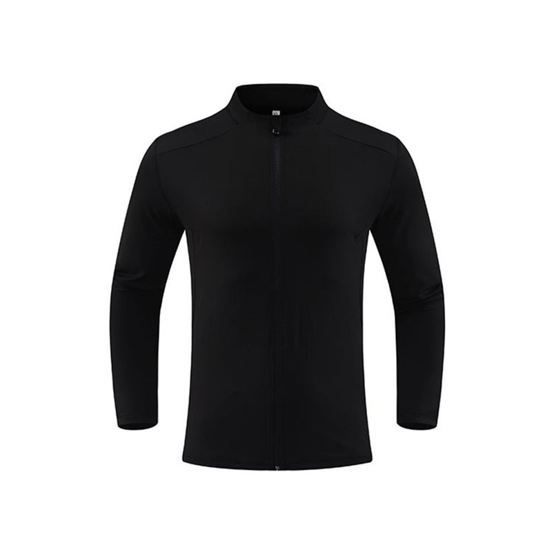 Nariele Mens Slim Fit Sports Jacket for Yoga and Running Black