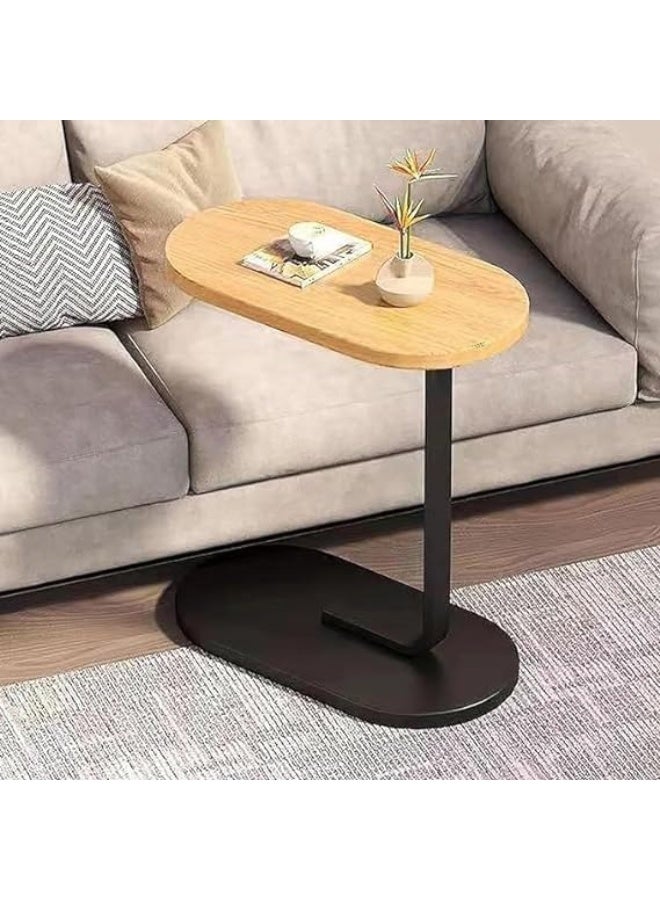 SUPAAR Home Side Tables for Small Spaces, Couch Arm Tray Table for Living Room, Bed, Sofa. End Table Anti-Rust waterproof (walnut and black) - Image 1