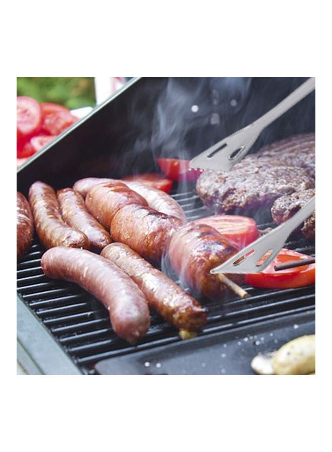 NIBEMINENT BBQ Grill Tools Set Heavy Duty Stainless Steel Barbecue Pastry Baking Utensils Kicthen Cooking Food Accessories Kit with Storage Case multicolour 38.5*5*15cm - Image 4