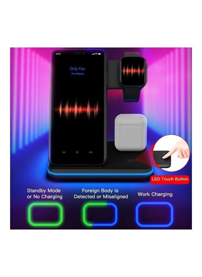 3-in-1 Type-C Fast Wireless Charger Stand