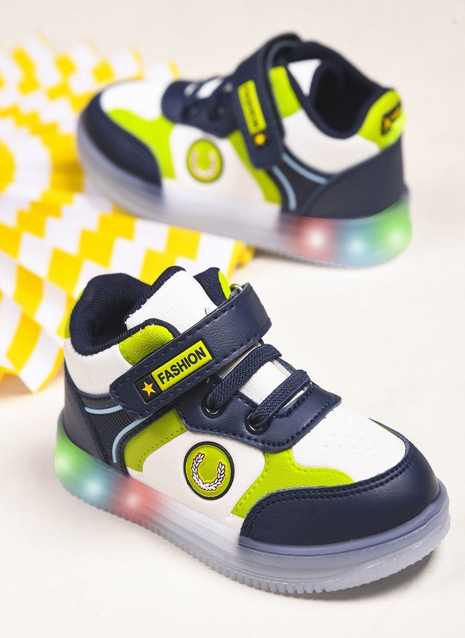 KATS Unisex Kids LED Sneakers with Velcro Closure - Image 1