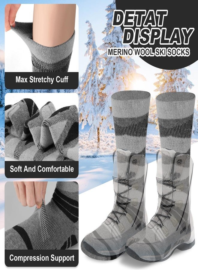 جوارب تزلج دافئة من صوف ميرينو من SoxLabFit، زوجان، جوارب شتوية سميكة حرارية للرجال والنساء - Image 2