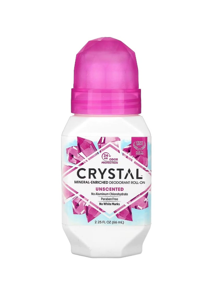 Crystal Mineral-Enriched Deodorant Roll-On Unscented 2.25 fl oz (66 ml) - Image 1