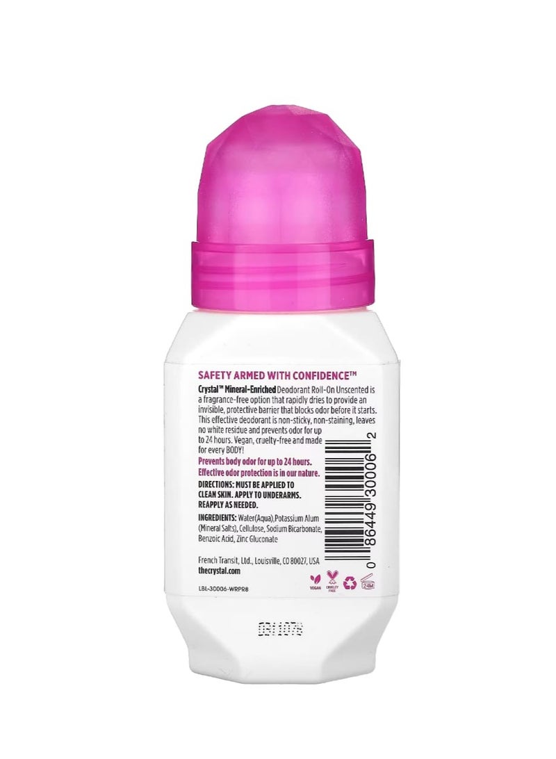 Crystal Mineral-Enriched Deodorant Roll-On Unscented 2.25 fl oz (66 ml) - Image 2