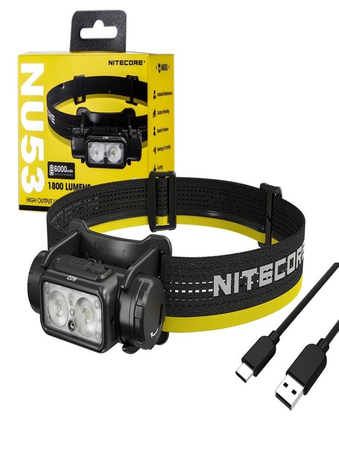 Nitecore NU53 High Output Lightweight Industrial Headlamp- 1,800 Lumens - Image 1