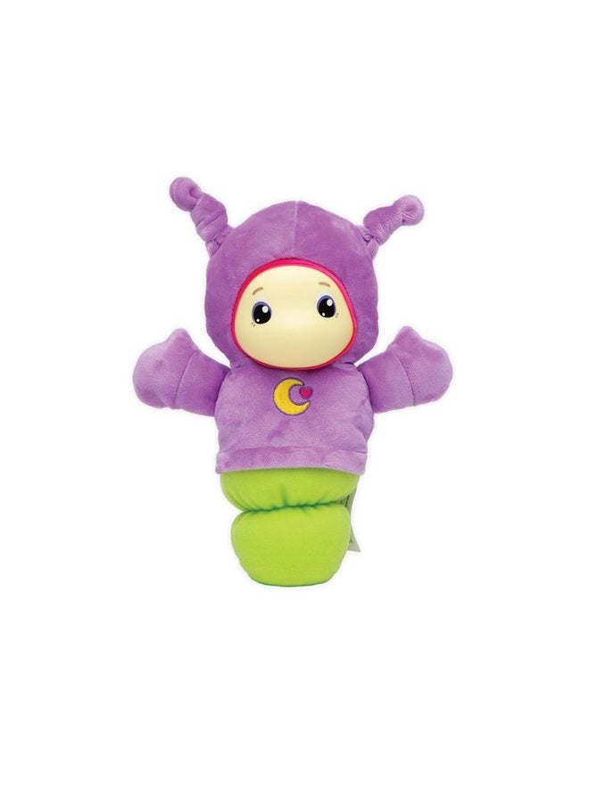 PLAYSKOOL - Lullaby Gloworm - Baby And Infant Toys 0-6 Months Soft Cuddly Stuffed Toy Plays Soothing Calming Lullabies For Sleep With Gentle Glow In Purple - Image 1