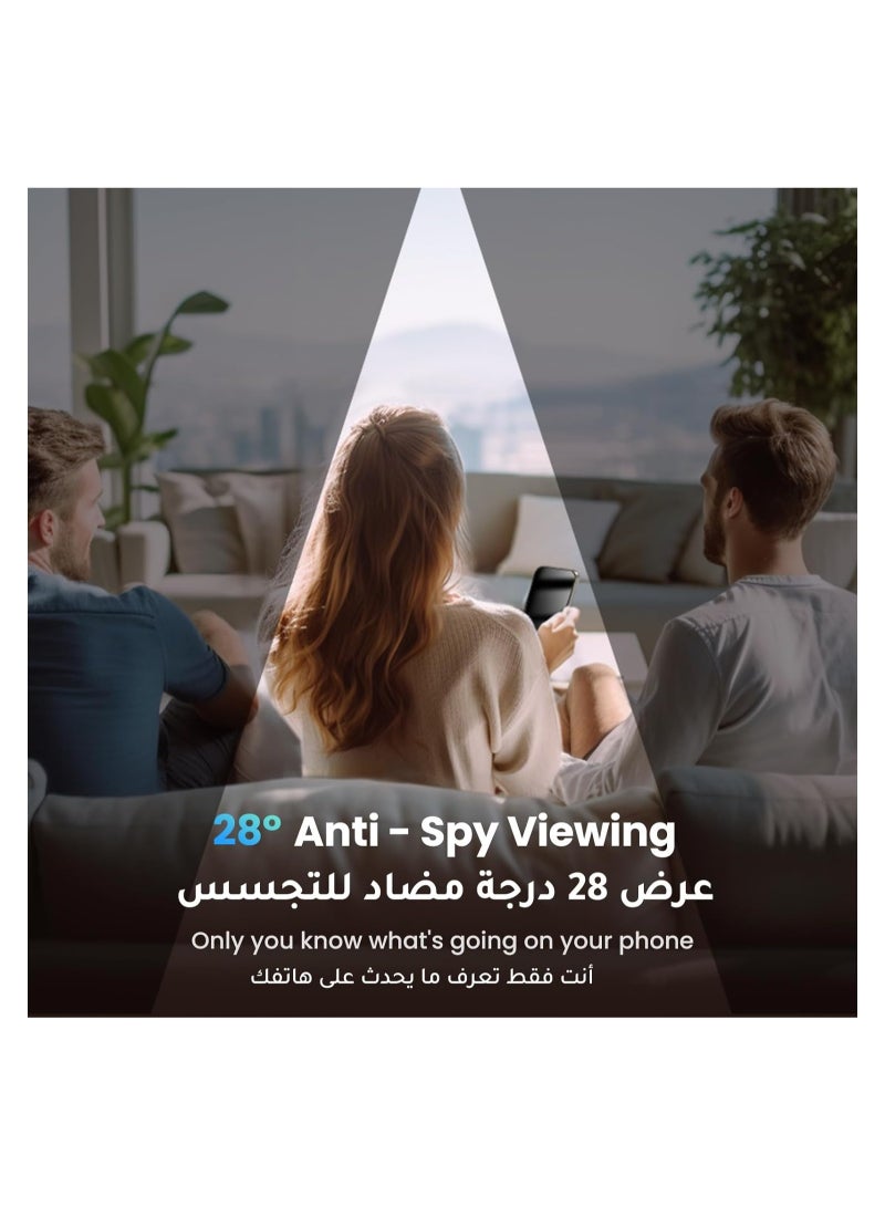 واقي شاشة الخصوصية لجهاز iPhone 15 Pro Max [تركيب سهل مع إطار محاذاة] [مضاد للسقوط ومضاد للخدش] [مناسب للحافظة] 28 درجة مضاد للتجسس ومضاد لبصمات الأصابع، واقي لجهاز iPhone 15 Pro Max - Image 2