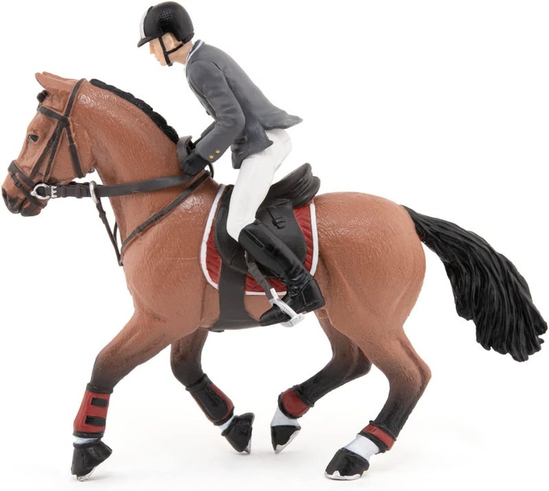 Papo HandPainted Figurine HorsesFoals and Ponies Competition Horse with Rider51561 Collectible for Children Suitable for Boys and Girls from 3 Years Old - Image 5