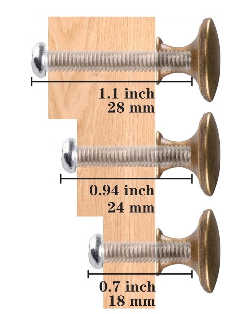 6 Pack Exquisite Design Round Antique Gold Dust Kitchen Cabinet Handles Cabinet Door Handles Drawer Handles Dresser Handles - Image 4