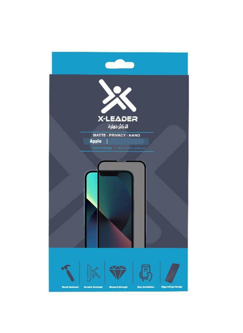 x-leader - IP 14 Privacy full cover tempered glass screen protector - Image 1