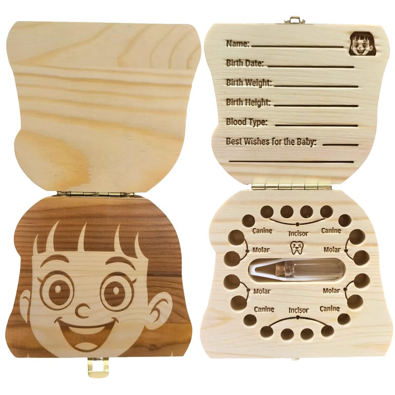 PAMBO Baby Tooth Fairy Keepsake Box- First Teeth and Curl Keepsake Box | Tooth Boxes Saver & Holders for Lost Teeth Kids-Girls - Image 3