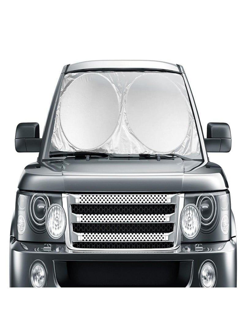 Loquat SUV Car Windshield Sunshade Sun Blocker Reflective UV Spray Protection for Car Interior Foldable Portable Sunshade Cover Reflect Heat - Image 1