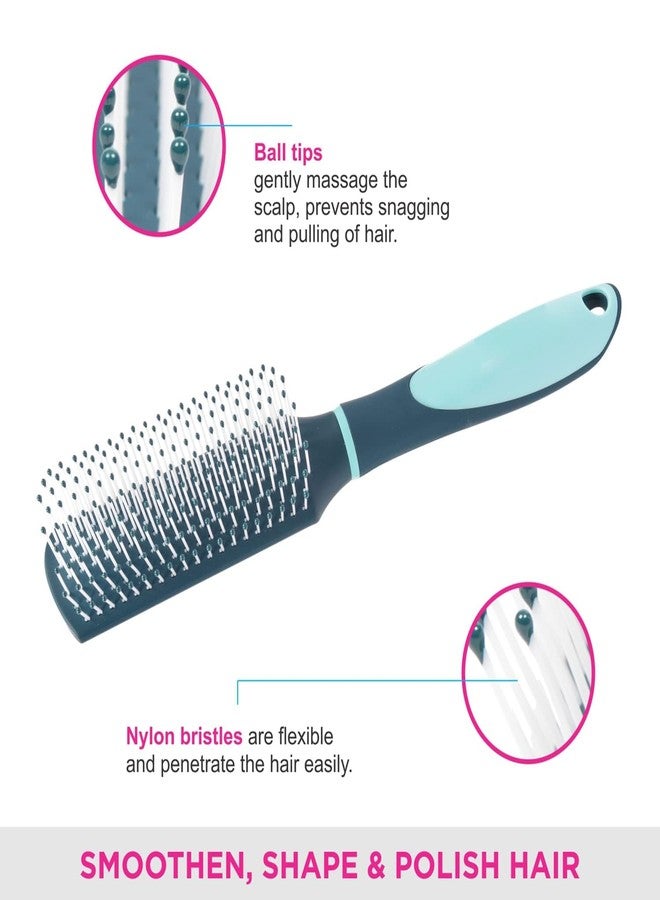 ZEELPETAL Hair Brush Combos for Curls, Volume & Waves | Suitable for Men & Women | All Hair Types | Perfect for Styling, Detangling & Smoothing (MULTICOLOR 1PCS) (SQUARE BRUSH COMB) - Image 3