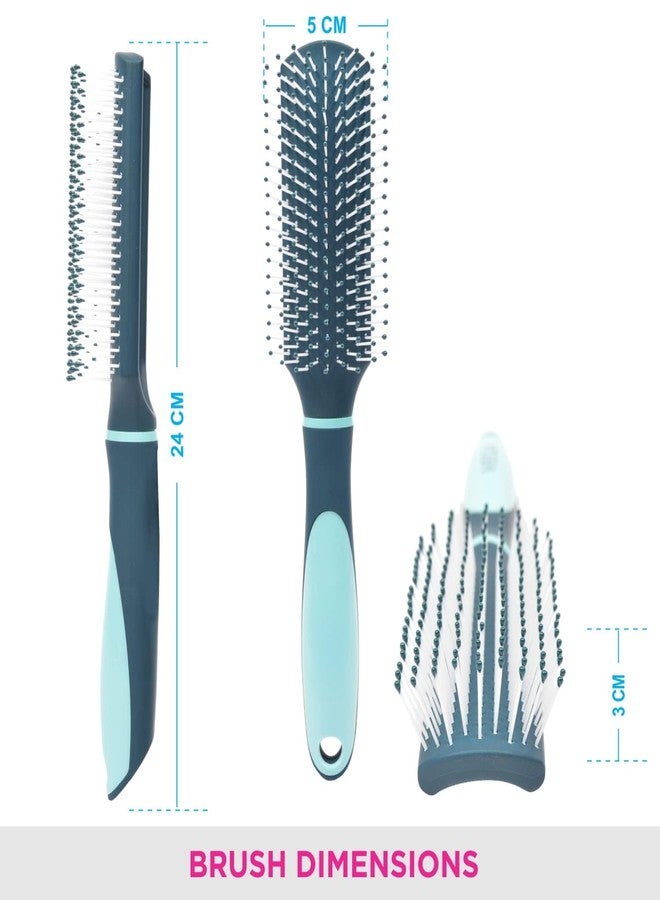 ZEELPETAL Hair Brush Combos for Curls, Volume & Waves | Suitable for Men & Women | All Hair Types | Perfect for Styling, Detangling & Smoothing (MULTICOLOR 1PCS) (SQUARE BRUSH COMB) - Image 2