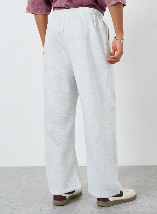 Take Two Men Solid Wide Leg Pants with Drawstring