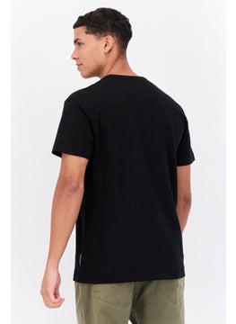 French Connection Men Crew Neck Short Sleeves Brand Logo T-Shirt, Black  - Image 3