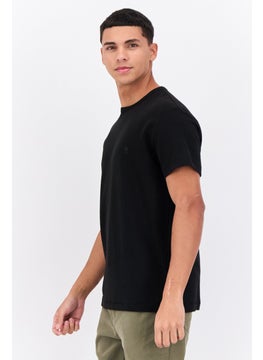 French Connection Men Crew Neck Short Sleeves Brand Logo T-Shirt, Black  - Image 2