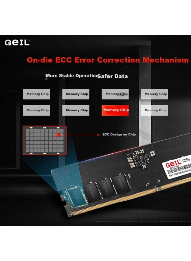 Geil Jinbang 32gb Ddr5-5600 Desktop Ram Millennium Series Low Voltage Computer Memory Expansion Module - Image 3
