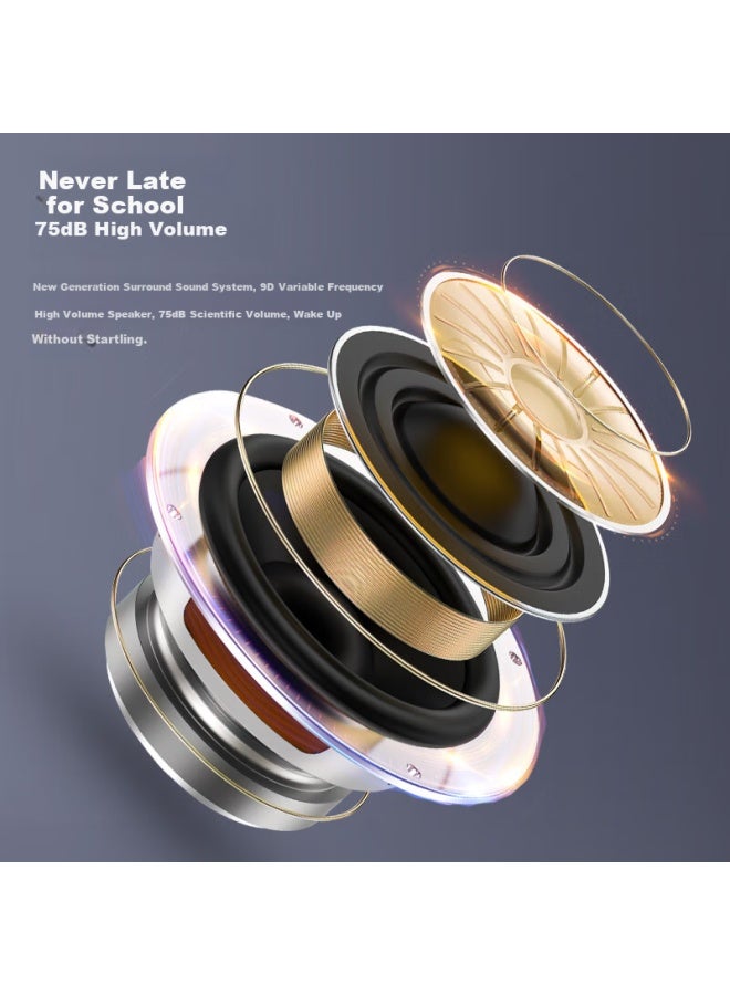 Timess Smart Alarm Clock New Student Special Wake-Up Artifact With Temperature And Humidity, Snooze Electronic Clock, Large Volume Strong Wake-Up, Charging Mini Alarm Clock, Desktop Clock - Image 4