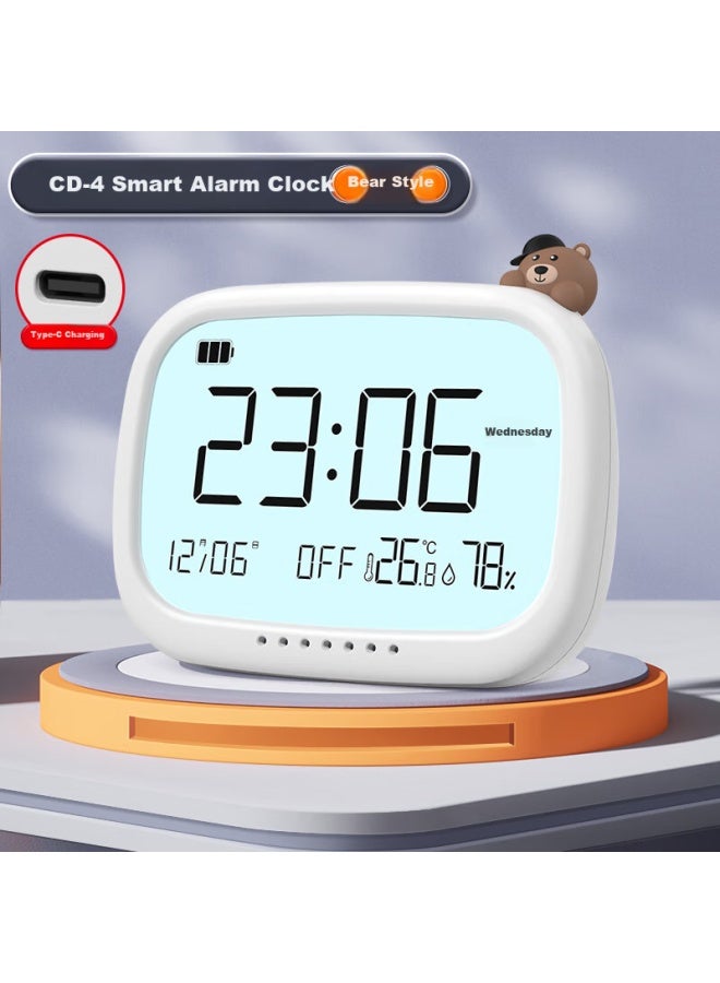 Timess Smart Alarm Clock New Student Special Wake-Up Artifact With Temperature And Humidity, Snooze Electronic Clock, Large Volume Strong Wake-Up, Charging Mini Alarm Clock, Desktop Clock - Image 1