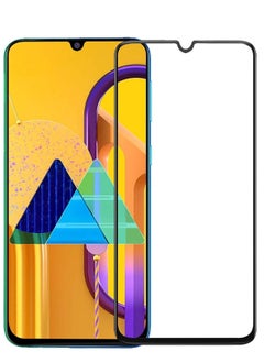 Screen Guard for Samsung Galaxy M30s / M30 / M31 / M21 / A30 / A30s / A50 / A50s Tempered Glass Screen Protector Full Glue Edge-to-Edge Gorilla Screen Protector - Black