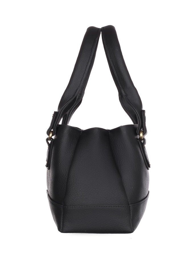 Fostelo Women's Catlin Luxe Satchel Tote Handbag for Women | Ladies Purse | Stylish Shoulder Bag | Gift For Women | Black - Image 3